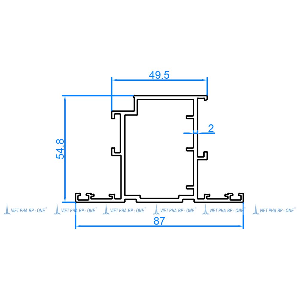 Nhôm thanh định hình hệ Xingfa 55 TV-03 (C3303)