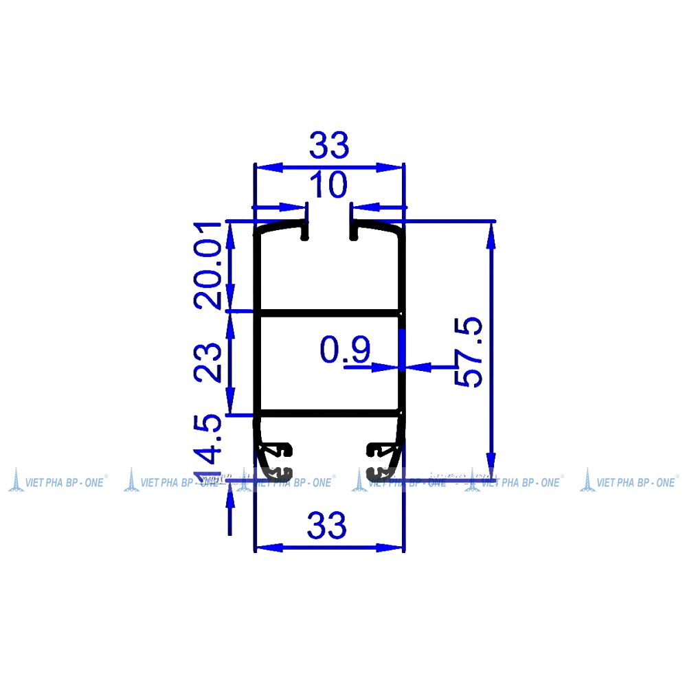 Nhôm thanh định hình hệ Việt Pháp LC-137