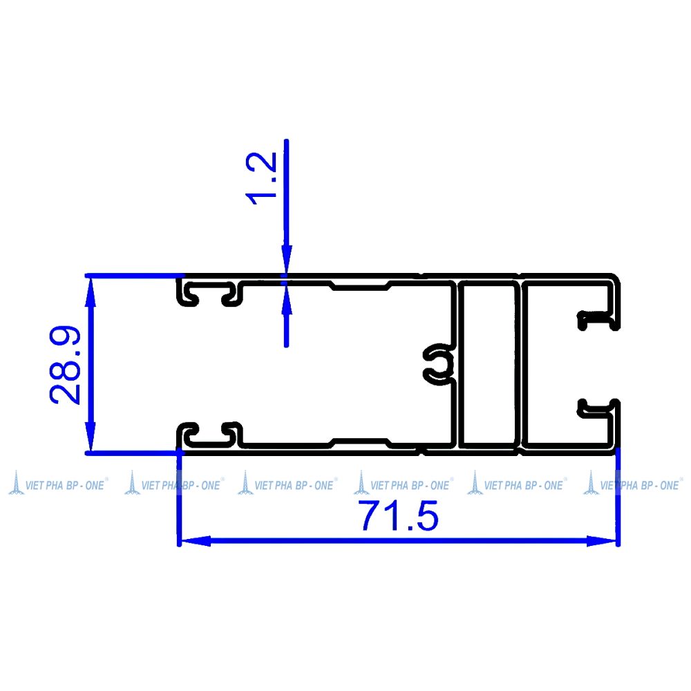 Nhôm thanh định hình hệ Xingfa BP-1549E